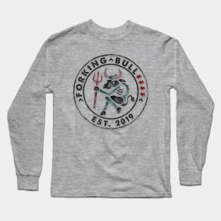 Forking Bull Combined Mark Logo Treatment Long Sleeve T-Shirt